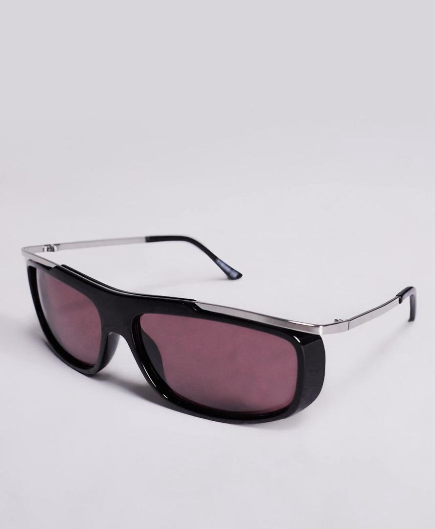 UK Wrap sunglasses in black and silver